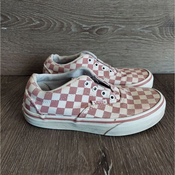 Vans Pink & White Checkered Missy Lace Up Sneaker Sz 12.5 - Picture 1 of 10